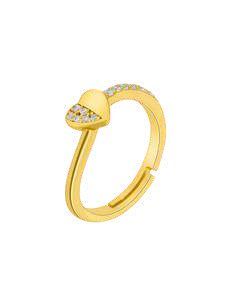 Pendientes Plata Dorada Marea Niña D03306/AO10 Aro Corazón Circonitas