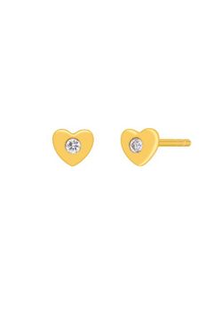 Pendientes Plata Dorada Marea Niña D04201/AB Corazón C. Diamante Laboratorio G-H VS