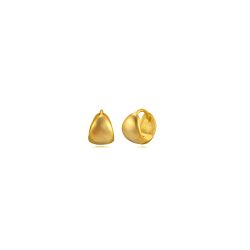 Pendientes Plata Dorada Mujer 10mm PEL1281DO Aro En Brillo