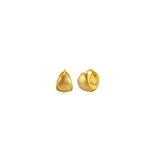 Pendientes Plata Dorada Mujer 10mm PEL1281DO Aro En Brillo