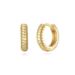 Pendientes Plata Dorada Mujer 12mm PEL1165DOXX12 Aro En Brillo