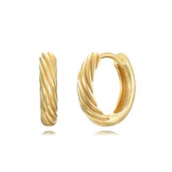 Pendientes Plata Dorada Mujer 12mm PEL1173DOXX12 Aro En Brillo