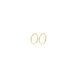 Pendientes Plata Dorada Mujer 12mm PEL1203DOXX12 Aro En Brillo