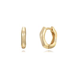 Pendientes Plata Dorada Mujer 13mm PEL1103DO Aro En Brillo