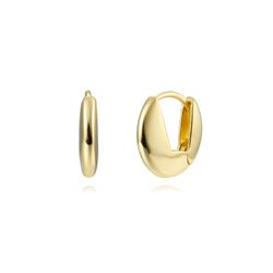 Pendientes Plata Dorada Mujer 14x3,50m PEL1247DO Aro En Brillo
