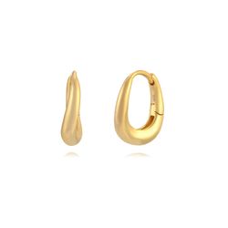 Pendientes Plata Dorada Mujer 16mm PEL1285DO aro En Brillo