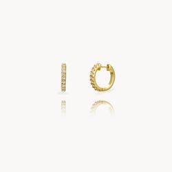 Pendientes Plata Mujer 16mm PPM0004DO16 Aro Circonitas