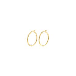 Pendientes Plata Dorada Mujer 20mm PEL1203DOXX20 Aro En Brillo