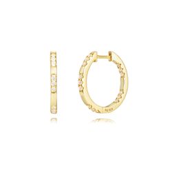Pendientes Plata Dorada Mujer 20mm PEZ1495DO20 Aro Circonitas