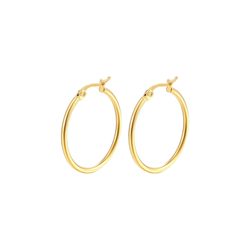 Pendientes Plata Dorada Mujer 50mm PEL1203DOXX50 Aro En Brillo