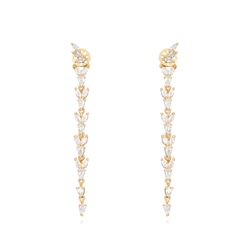 Pendientes Plata Dorada Mujer 50mm PEZ1273DO Circonitas
