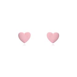 Pendientes Plata Dorada Mujer 5mm PEL1094DOEP Corazón Enamel Rosa