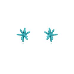 Pendientes Plata Dorada Mujer 8mm PEL1092DOET Fuegos Artificiales Enamel Turquesa