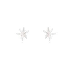 Pendientes Plata Dorada Mujer 8mm PEL1092DOEW Fuegos Artificiales Enamel Blanco