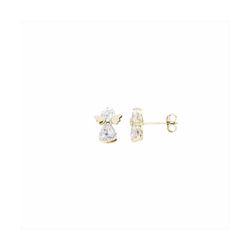 Pendientes Plata Dorada Mujer E17500GP Ángel C. Circonitas
