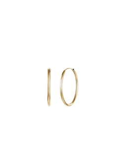 Pendientes Plata Dorada Mujer PARC15/10 Aro Liso En Brillo