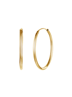 Pendientes Plata Dorada Mujer PARC15/20 Aro Liso En Brillo