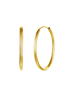 Pendientes Plata Dorada Mujer PARC15/25 Aro Liso En Brillo