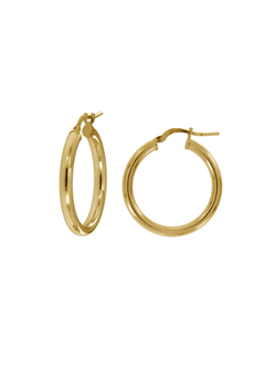Pendientes Plata Dorada Mujer PART1/1C Aro Liso En Brillo