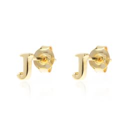 Pendientes Plata Dorada Mujer PE00457DOJ Letra J 6mm