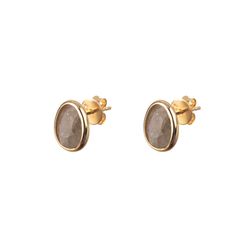 Pendientes Plata Dorada Mujer PEM0006DOLA Piedras Minerales Labradorita