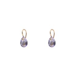 Pendientes Plata Dorada Mujer PEM0039DOAM Piedras Minerales Amatista