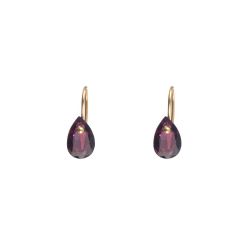Pendientes Plata Dorada Mujer PEM0039DOGR Piedras Minerales Granate