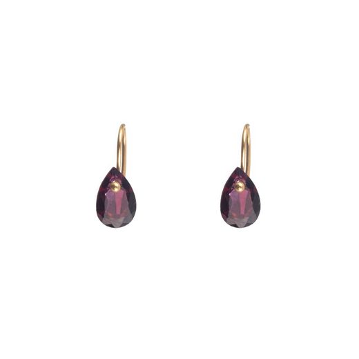 Pendientes Plata Dorada Mujer PEM0039DOGR Piedras Minerales Granate