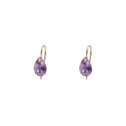 Pendientes Plata Dorada Mujer PEM0039DOIO Piedras Minerales Iolita