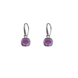 Pendientes Plata Mujer PEM0043RHAM Piedras Minerales Amatista