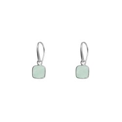 Pendientes Plata Mujer PEM0043RHCA Piedras Minerales Calcedonia