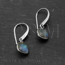 Pendientes Plata Mujer PEM0043RHLA Piedras Minerales Labradorita