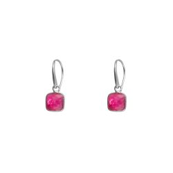 Pendientes Plata Mujer PEM0043RHRU Piedras Minerales Rubí