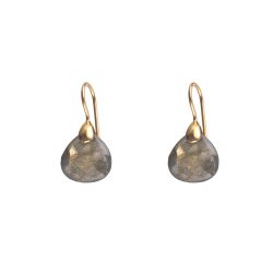 Pendientes Plata Dorada Mujer PEM0052DOLA Piedras Minerales Labradorita