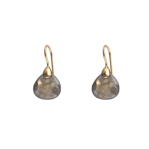 Pendientes Plata Dorada Mujer PEM0052DOLA Piedras Minerales Labradorita