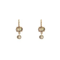 Pendientes Plata Dorada Mujer PEM0065DOLA Piedras Minerales Labradorita