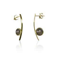Pendientes Plata Dorada Mujer PEM0105DOLA Piedras Minerales Labradorita