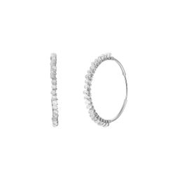 Pendientes Plata Dorada Mujer PEM0202PLLA30 Aro Piedras Minerales Turquesa