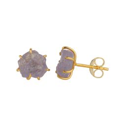 Pendientes Plata Dorada Mujer PEM0203DOIOXX Piedras Minerales Lolite
