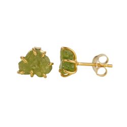 Pendientes Plata Dorada Mujer PEM0203DOPEXX Piedras Minerales Peridot