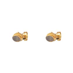 Pendientes Plata Dorada Mujer PEM0206DOLA Piedras Minerales Labradorita