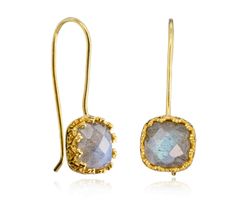 Pendientes Plata Dorada Mujer PEM0215DOLA Piedras Minerales Labradorita