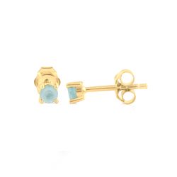 Pendientes Plata Dorada Mujer PEM0259DOCA Piedra Mineral Calcedonia