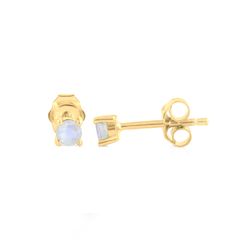 Pendientes Plata Dorada Mujer PEM0259DOPL Piedra Mineral Piedra Luna