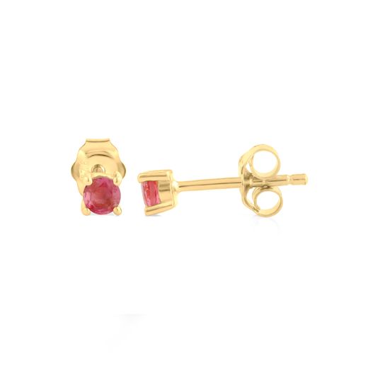 Pendientes Plata Dorada Mujer PEM0259DOTS Piedra Mineral Turmalina
