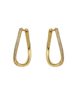 Pendientes Plata Dorada Mujer PPAC131/C Aro Circonitas