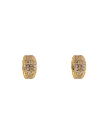 Pendientes Plata Dorada Mujer PPAC174/C Circonitas