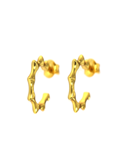 Pendientes Plata Dorada Mujer PPAC45/C Aro C. Circonitas