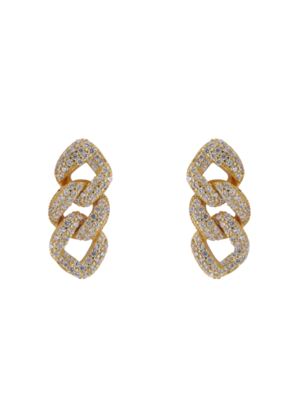 Pendientes Plata Dorada Mujer PPEN2182/C Circonitas