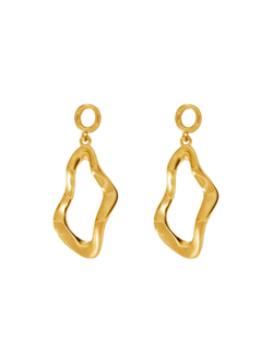 Pendientes Plata Dorada Mujer PPEN2215/C Colgante Irregular